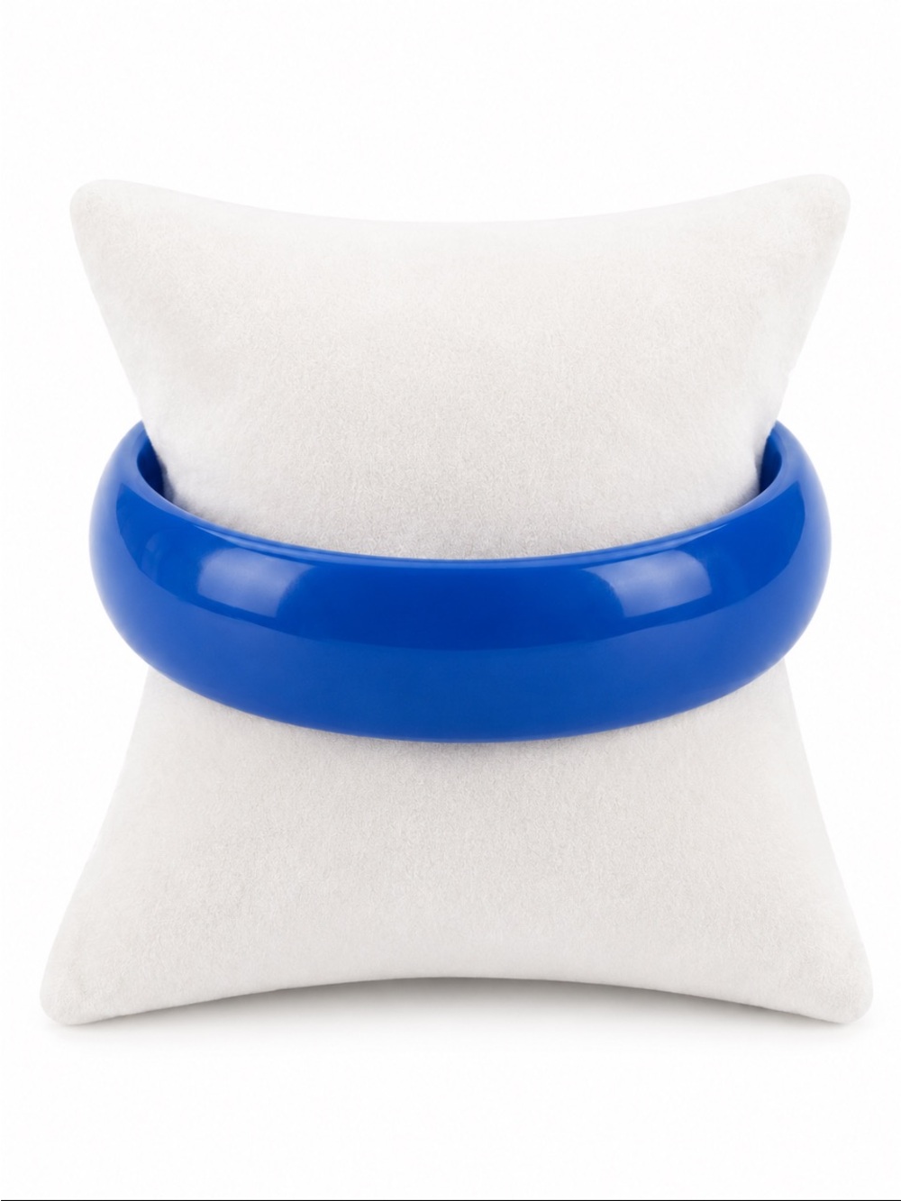 Cobalt Blue Chunky Plastic Bangle Bracelet